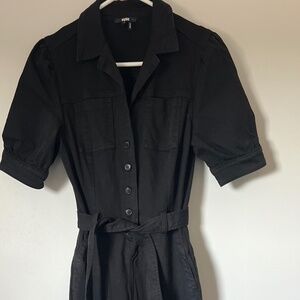 Paige Mayslie Denim Jumpsuit | Black | Size 2